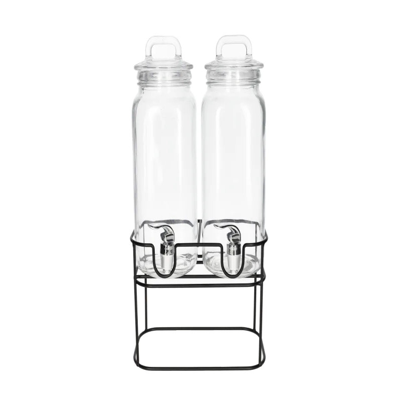 Glass Juice Jars with Iron Stand 2300ml