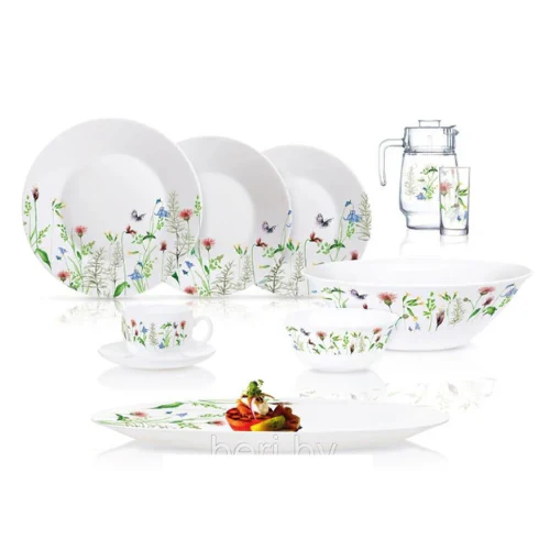 Luminarc Maroc Blue Glass Dinner Set | Elegant & Durable Tableware