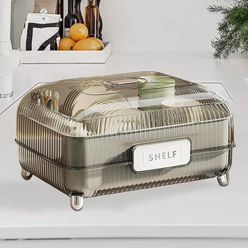 Transparent Kitchen Dish Rack