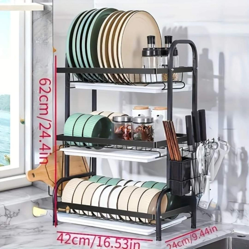 3 Tier High Quality Dish Drain Rack