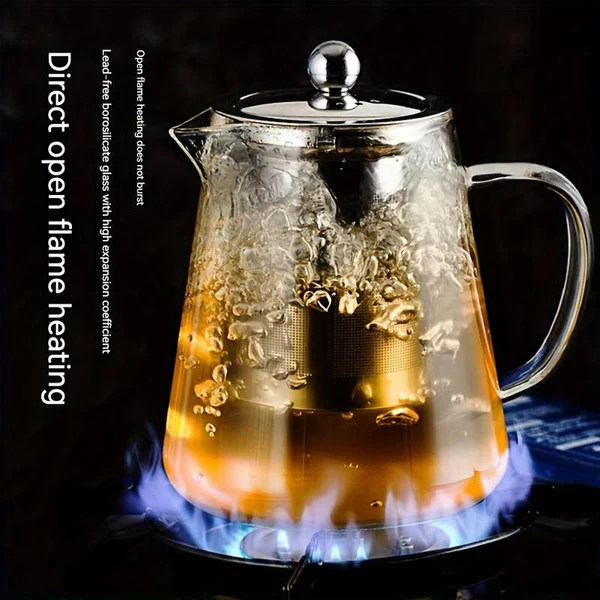 Transparent Fire Proof Glass Kettle