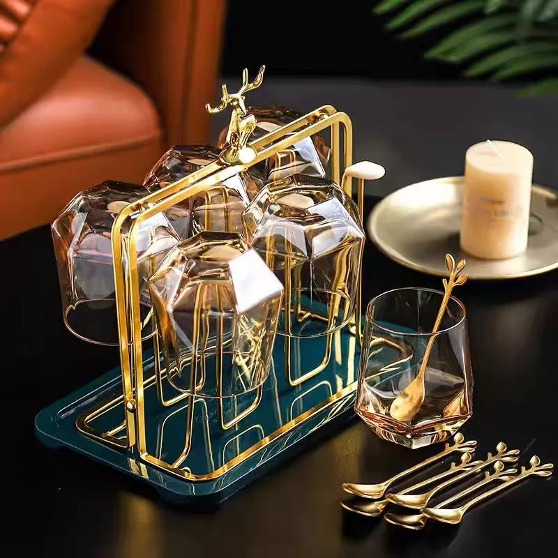 Elegant Gold Mug Holder Tree – Organize Mugs and Glasses with Style in Pakistan