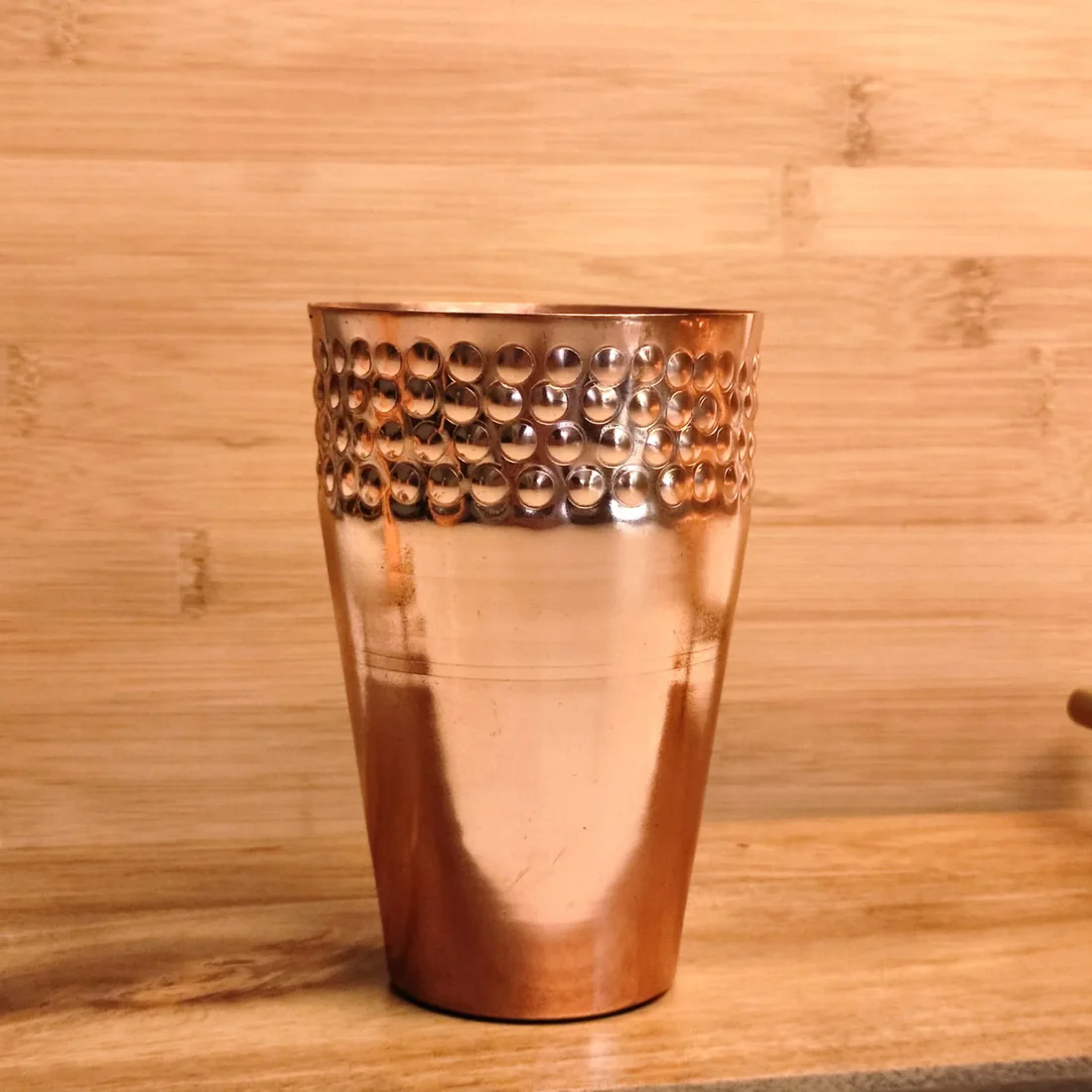 Hammered Copper Tumbler Glass – 100% Pure Copper Drinkware for Healthy Living