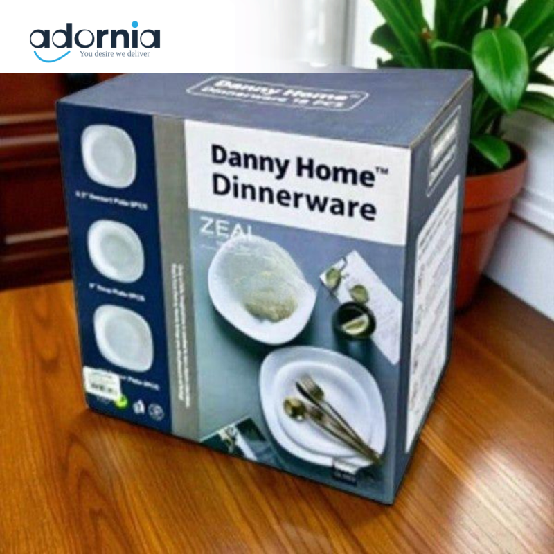 Classic White 18-Piece Dinner Set for Home Dining