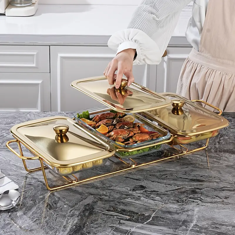 Stainless Steel Food Warmer Burner Dish – 4.5 Litre Capacity for Parties & Catering