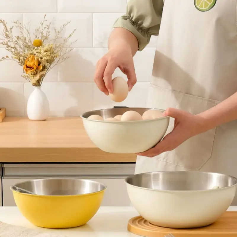 Stainless Steel Bowl – Multi-Purpose Mixing & Serving Bowl (Set of 3)