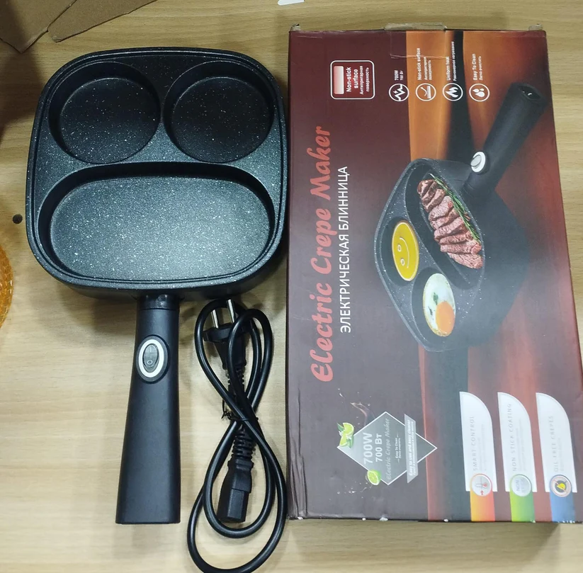 MULTI-FUNCTION ELECTRIC FRY PAN – 700W POWER NON-STICK COATING HEAT CONTROL