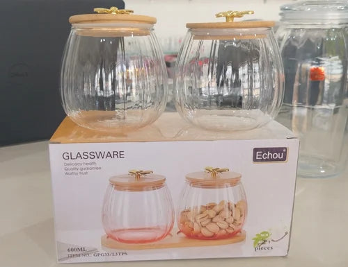 Borosilicate Glass Jar Set
