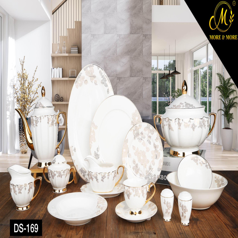Johanson Bros Premium Dinner Set – 65 Pcs (8 Person) & 89 Pcs (12 Person) Complete Serving Sets