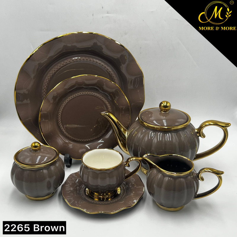 Complete 6-Person Ceramic Tea Set