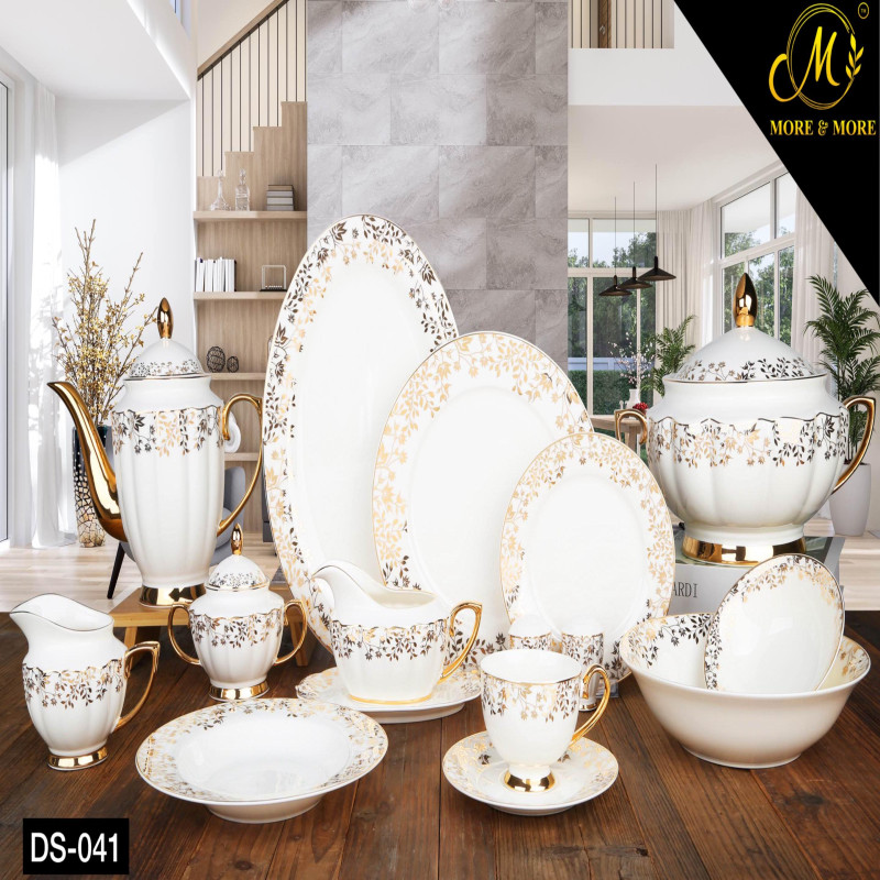 Johanson Bros Premium Dinner Set – 65 Pcs (8 Person) & 89 Pcs (12 Person) Complete Serving Sets