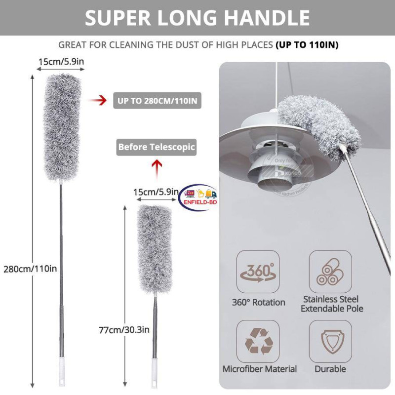 Foldable Cleaning Grey Duster