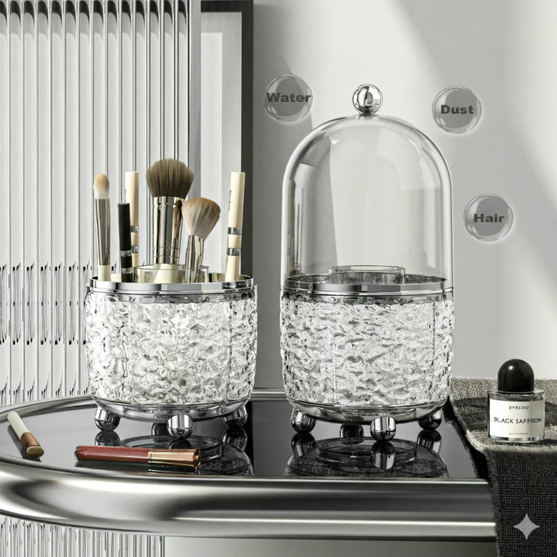 Makeup organizer with smooth 360-degree rotation | Adornia.pk