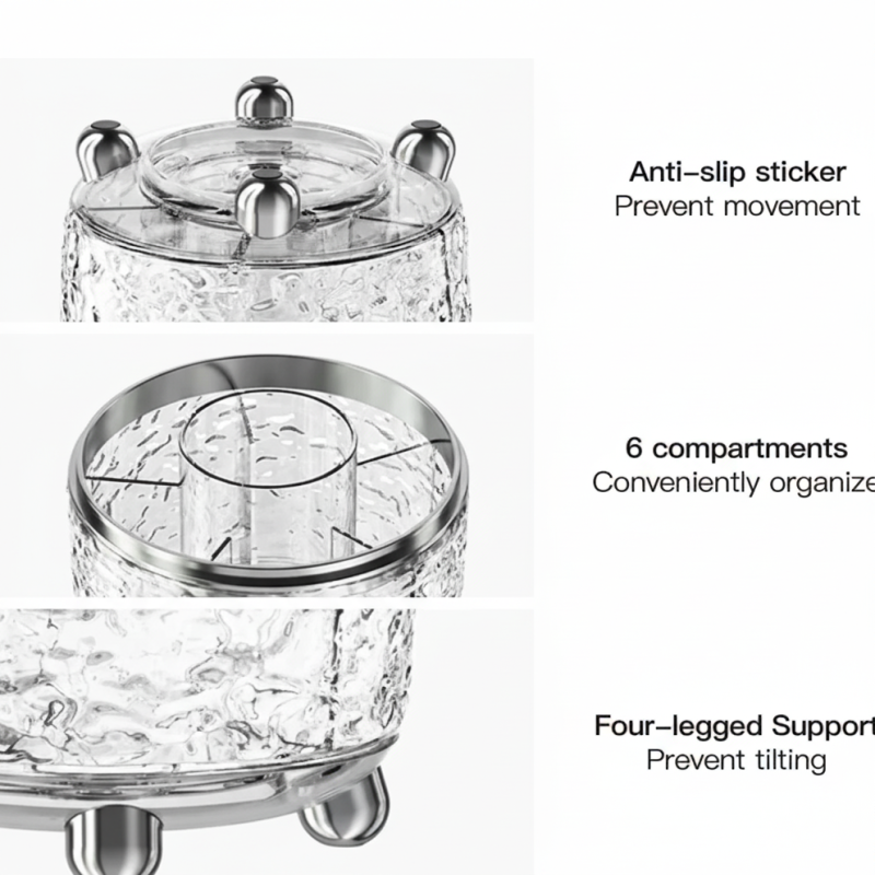 Close-up of TwirlDome rotating makeup tower | Adornia.pk