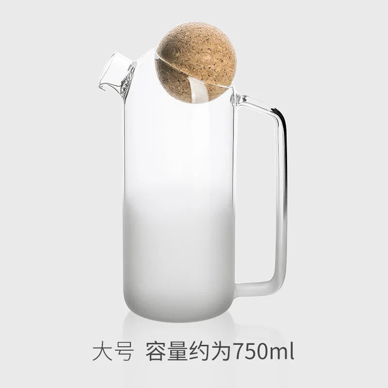 Heat-Resistant Glass Teapot with Wooden Lid – Elegant Tea Pot