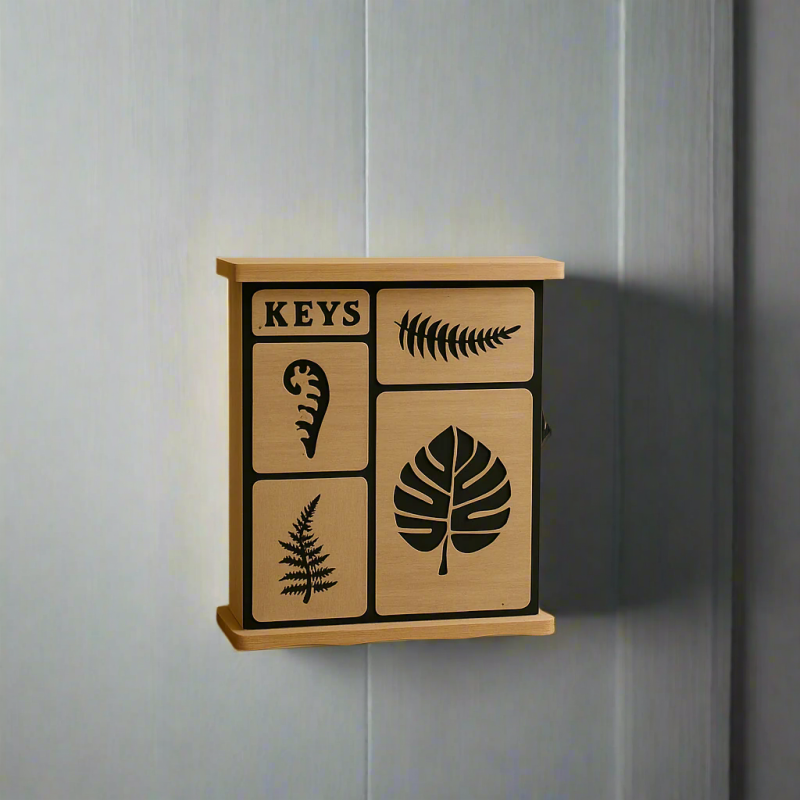 Elegant Wall Mounted Wooden Key Cabinet for Home Décor