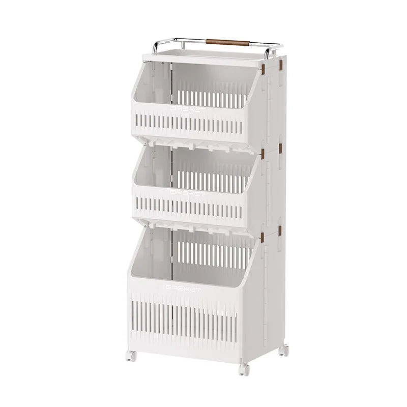 Multi-Layer Dirty Clothes Basket with Wheels – Bathroom Storage