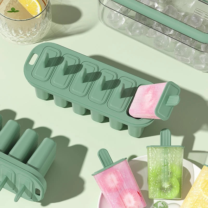 Handheld Popsicle Mold – Reusable Ice Cream Maker Tray
