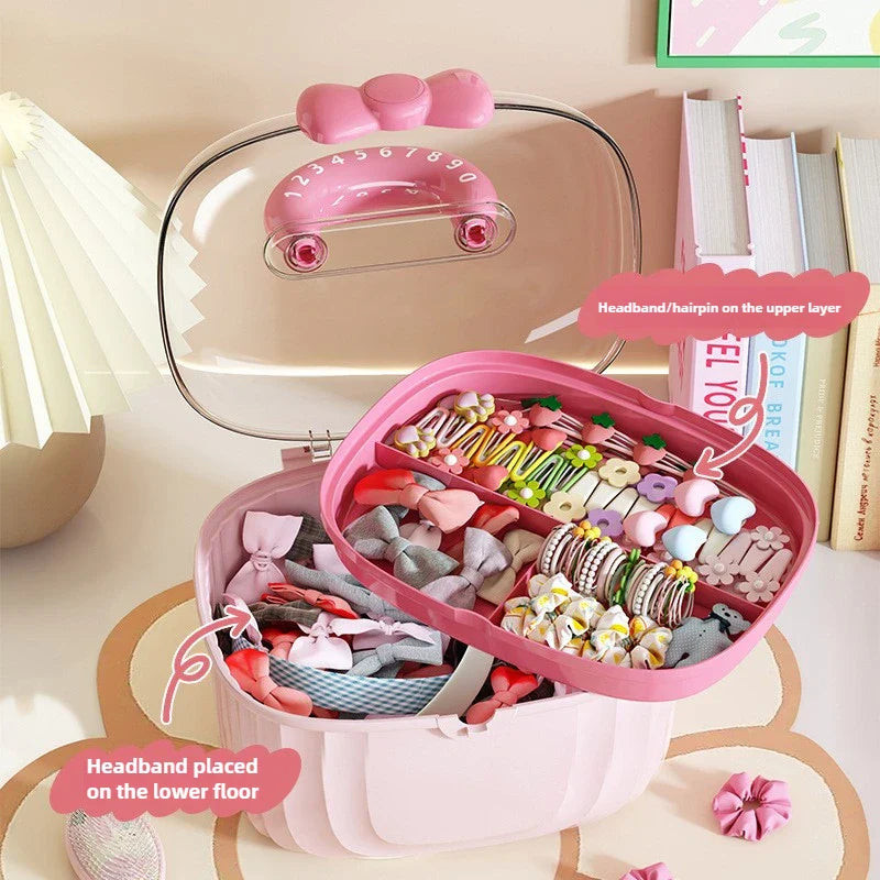 Hair Accessories Storage Box – Portable Makeup Organizer