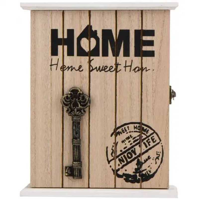 Wooden Home Sweet Home Heart Key Box Cupboard