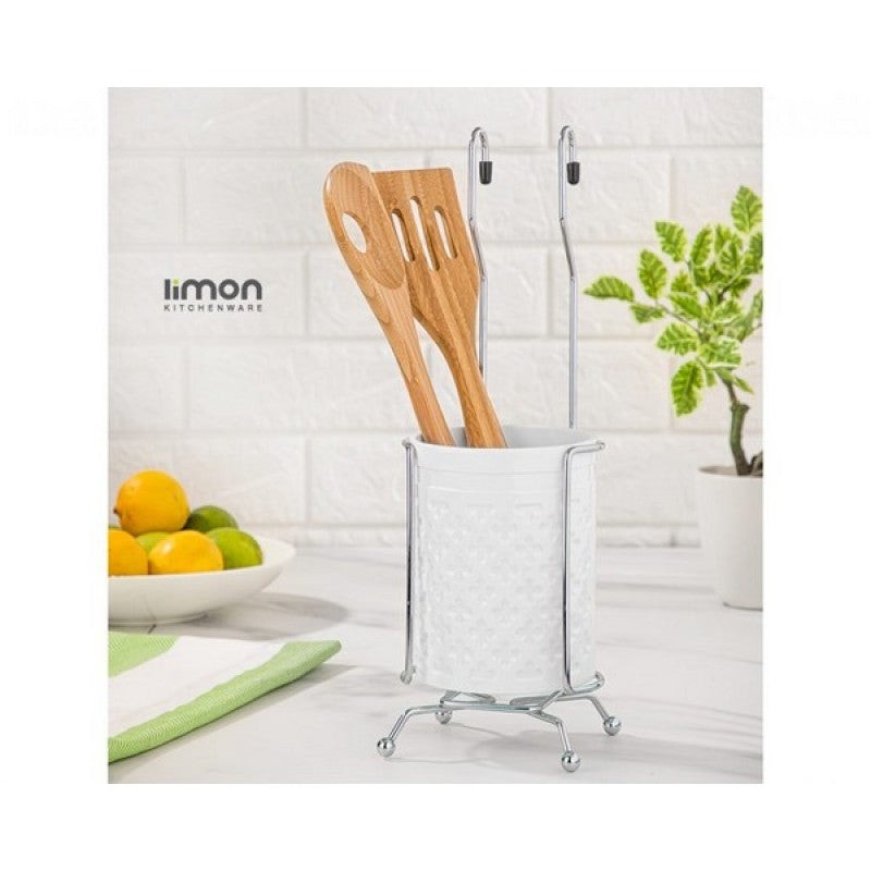 Limon Cutlery Hanging Holder With Steel Stand