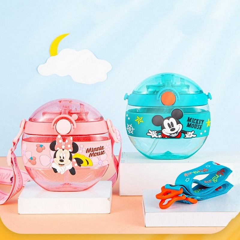 Disney Water Drinking Bottle With Straw
