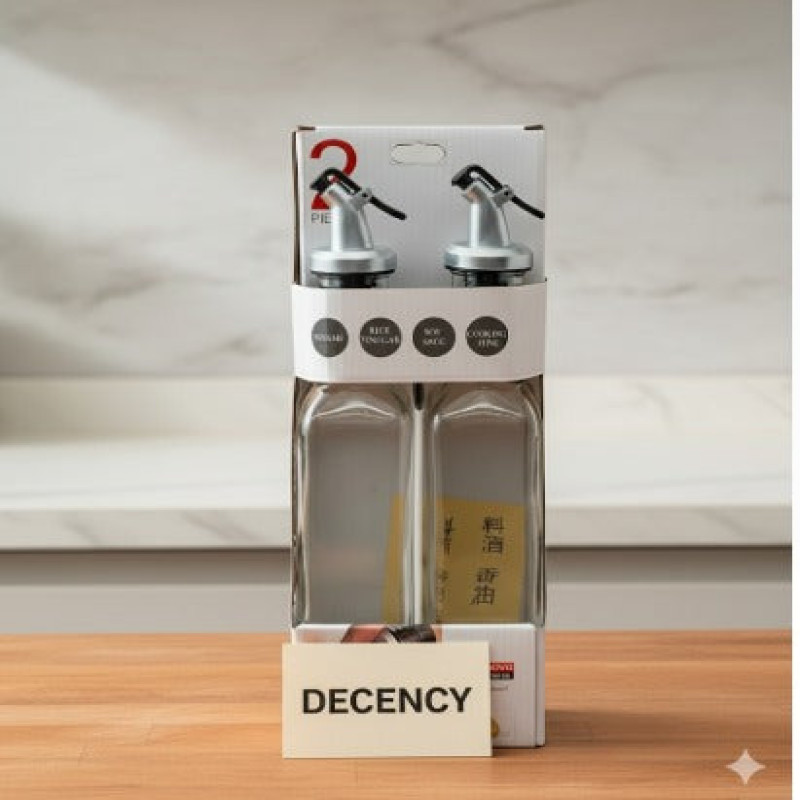 PurePour Glass Oil Bottle – Elegant Kitchen Essential