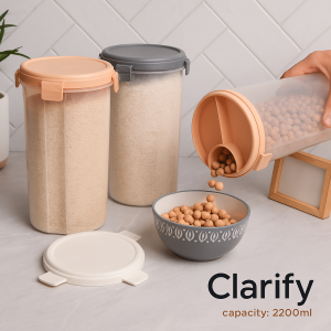 Kitchen Storage Jar – Airtight Food Container with Modern Design (Each)