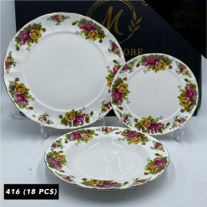 Royal Albart 18 Pcs Dinner Set | Premium Ceramic Tableware for Elegant Dining
