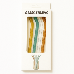 4Pcs Color Glass Straw