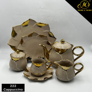 Colourful 24-Piece Tea Set | 6-Person Ceramic Tea & Coffee Serveware