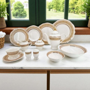 47PCS Dinner Set – Elegant Full Crockery Collection | Premium Ceramic Tableware