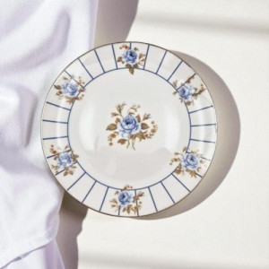 10.50 Inch BlueRose Porcelain Plate Angela 24c | Elegant Single Plate Adornia Pakistan