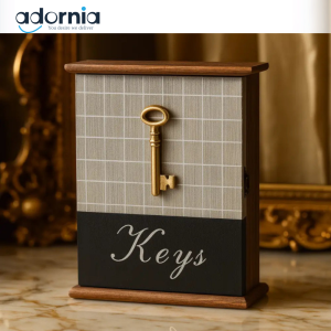 Elegant Wooden Key Organizer Box – Vintage Wall Mounted Holder