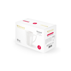 Wilmax England JULIA Fine China Mug Set – 350 ml (Set of 2)