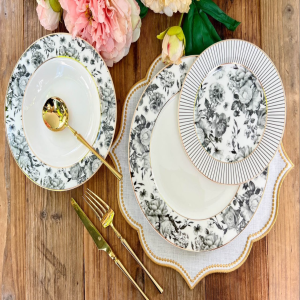 Johnson Brothers 18 Pcs Plate Set – Elegant Dinnerware with Rice, Deep & Quarter Plates