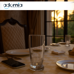 LUXURY CRYSTAL GLASS SET – 6 PIECES | PREMIUM DRINKING GLASSWARE FOR DINING & PARTIES