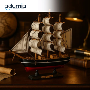 Vintage Wooden Sailboat Model – Handcrafted Nautical Decor