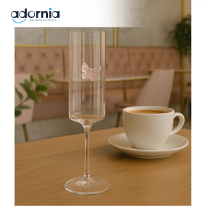 Crystal Butterfly Champagne Glass – Elegant Handcrafted Flute