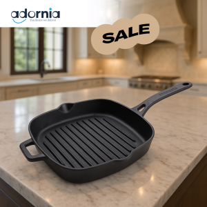 PRESTIGE C-IRON 25CM CAST IRON GRILL PAN – HEAVY DUTY NON-STICK BBQ & SEARING PAN