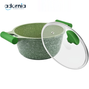 PRESTIGE GRANITE CASSEROLE 32CM WITH GLASS LID – LARGE NON-STICK COOKING POT