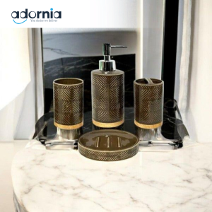 4Pieces Bath Set Brown