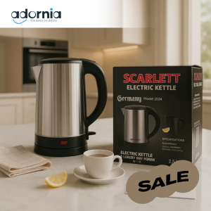 Stainless Steel Electric Kettle – Fast Boil with Auto Shut-Off & Dry-Boil Protection