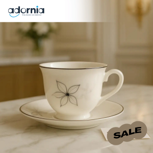 Luxury Floral Porcelain Tea Cup & Saucer Set – 6 Pieces | Elegant High Tea Serveware