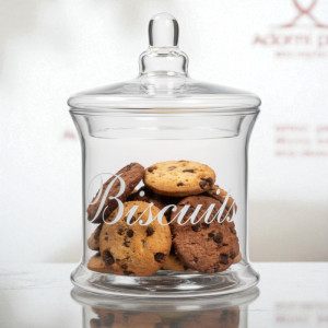 Danny Home Glass Jar (CB-53) – 13.6x19.1x13.9cm Decorative Storage Jar | Adornia.pk