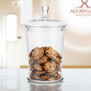 Danny Home Decorative Glass Jar (CB-55) – Elegant Storage & Display | Adornia.pk