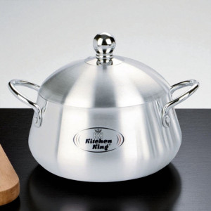 Kitchen King Julia Belly Pot with Lid – 14.7 Liter (32 cm) Premium Stainless Steel Stock Pot | Adornia.pk