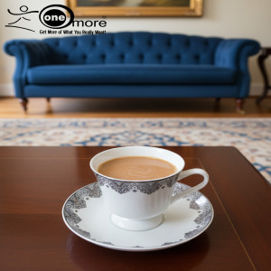 Timeless Luxury 12-Piece Lace-Patterned Tea & Coffee Cup & Saucer Set – 6 Cups & 6 Saucers | Adornia.pk