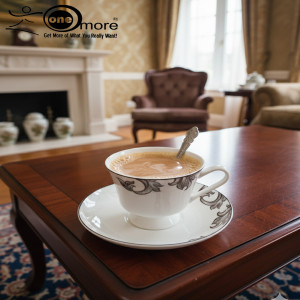 12-Piece Refined Lace-Embellished Tea Cup & Saucer Set