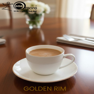 Premium 12?Piece Cup & Saucer Set – Gold Accents